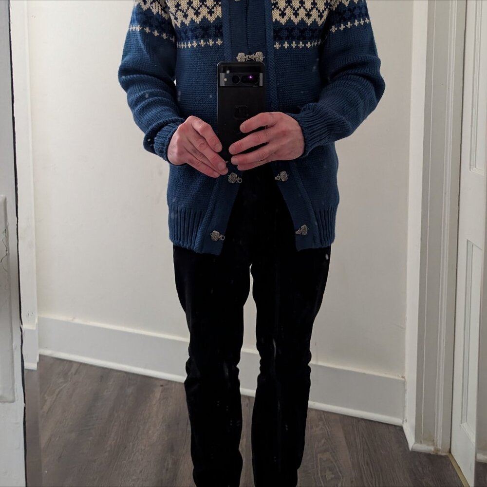 Nordstrikk A/S Vintage Norwegian Wool Snowflake Cardigan Sweater - Picture 11 of 11